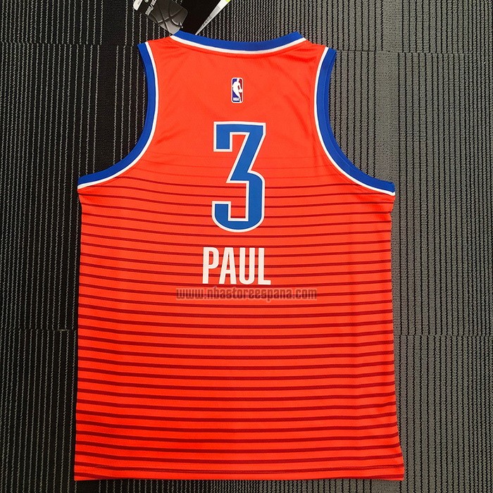 Camiseta Oklahoma City Thunder Chris Paul NO 3 Statement 2021 Naranja